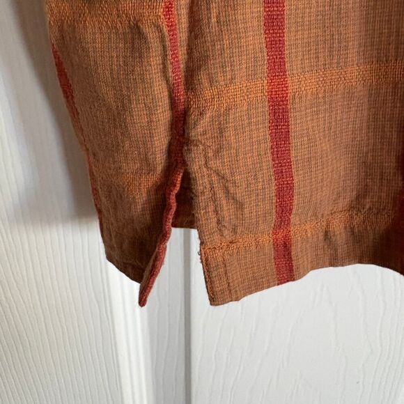 Columbia Plaid Short Sleeve Button Up Brown Red XXL - Picture 8 of 10